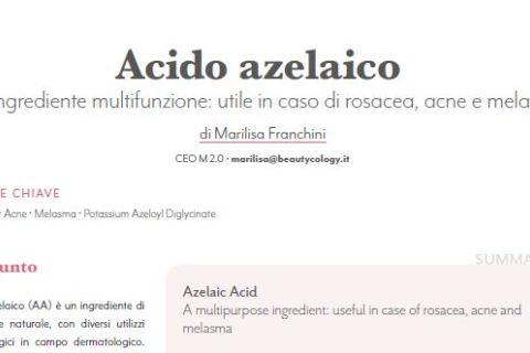 marilisa franchini acido azelaico cosmetic technology acne melasma rosacea