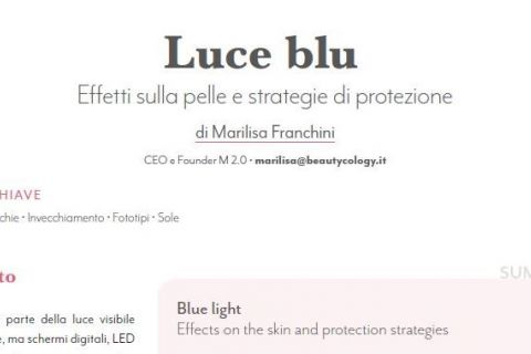 luce blu blue light marilisa franchini cosmetic technology rivista scienze cosmetologiche